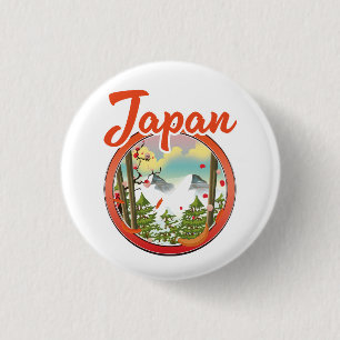 Japan reizen logo ronde button 3,2 cm