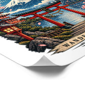 Japan Reizen | Mount Fuji Vintage Japans Poster (Hoek)