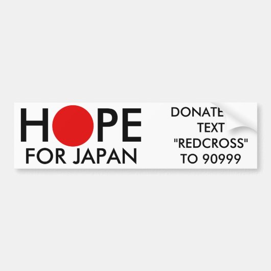 Japan Relief Bumpersticker (Voorkant)