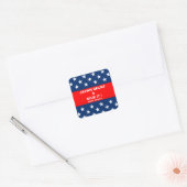 JAPAN RELIEF GEEF HET! VIERKANTE STICKER (Envelop)