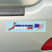 JAPAN RELIEF - VERENIGD DOOR VERLIES BUMPERSTICKER (Op auto)