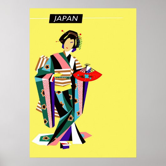Japan Retro Vintage Travel Poster (Voorkant)