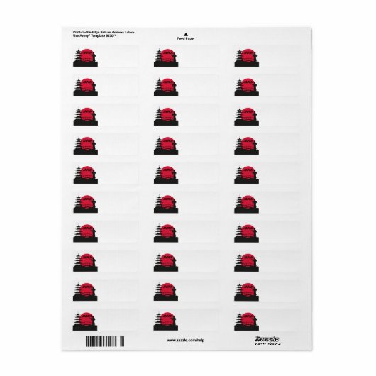 Japan Return Address Label (Full Sheet)