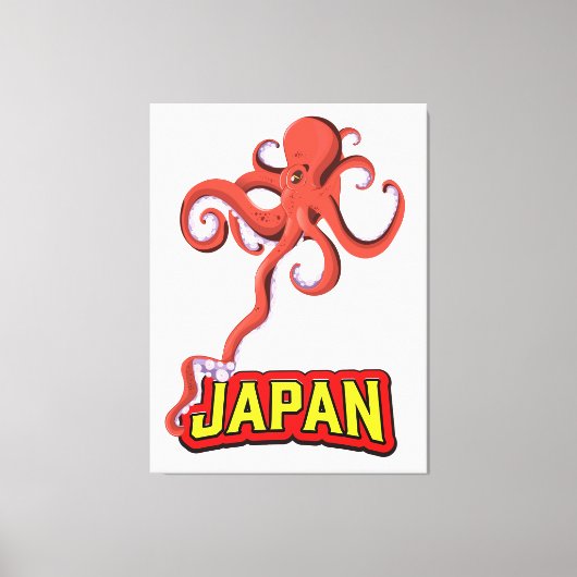 Japan Reuzeninktvis cartoon Canvas Afdruk (Voorkant)