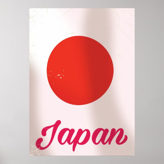 Japan Rijzende Zon vintage stijl reisposter Poster (Voorkant)