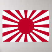 Japan Rising Sun Flag Poster (Voorkant)