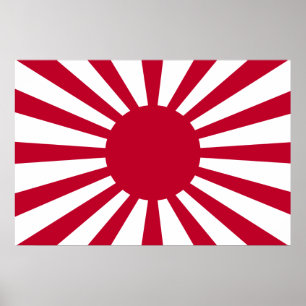 Japan Rising Sun Flag Poster
