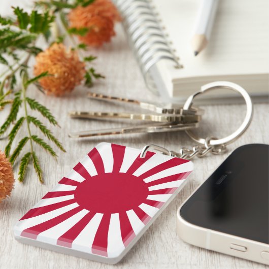 Japan Rising Sun Flag Sleutelhanger (Voorkant Rechts)