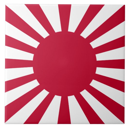 Japan Rising Sun Flag Tegeltje (Voorkant)