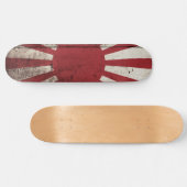 Japan Rising Sun vlag op Old Wood Grain Persoonlijk Skateboard (Horizontaal)
