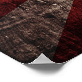 Japan Rising Sun vlag op Old Wood Grain Poster (Hoek)