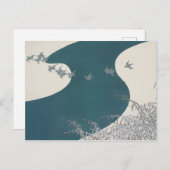 japan rivierlandschap traditionele vogels na briefkaart (Voorkant / Achterkant)