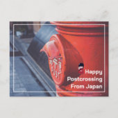Japan rode brievenbus blij postcrossing briefkaart (Voorkant)