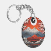 Japan Rode Zon de heilige berg Sleutelhanger (Voorkant Links)