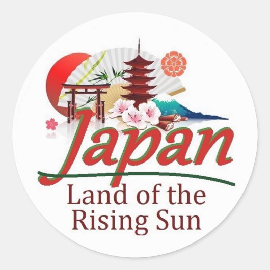 JAPAN RONDE STICKER (Voorkant)