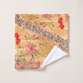 Japan Roos Wisteria Flowers Scroll Bath Towel Set Bad Handdoek (Wasdoekje)