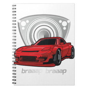 Japan Rotary Mazda RX7 BRAAP Notitieboek