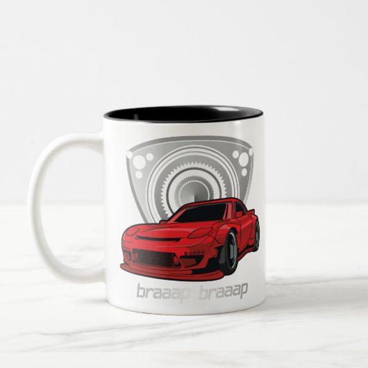 Japan Rotary Mazda RX7 BRAAP Tweekleurige Koffiemok (Links)