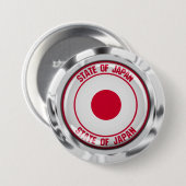 Japan Round Emblem Ronde Button 7,6 Cm (Voorkant /achterkant)