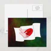 Japan Rugby Team Supporters Vlag met Bal Briefkaart (Voorkant / Achterkant)