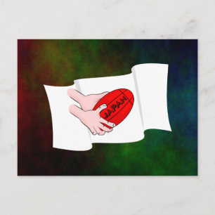 Japan Rugby Team Supporters Vlag met Bal Briefkaart