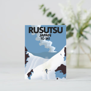 Japan Rusutsu ski print  Briefkaart