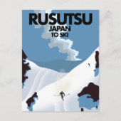 Japan Rusutsu ski print Briefkaart (Voorkant)