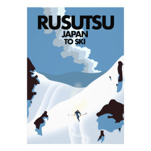 Japan Rusutsu ski print Foto Afdruk