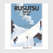 Japan Rusutsu ski print  Sticker (Vel)