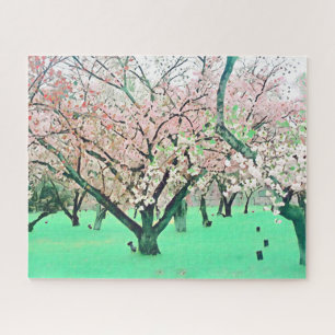 Japan Sakura cherry blossom landschap uitdagend Legpuzzel