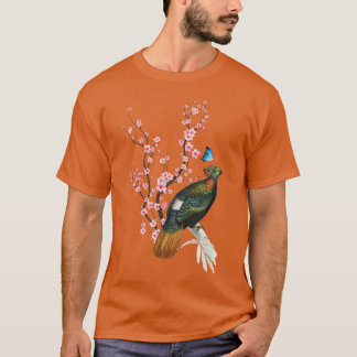 Japan Sakura Cherry Blossom Pheasant Bird Japanese T-shirt