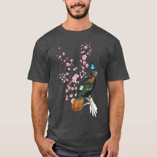 Japan Sakura Cherry Blossom Pheasant Bird Japanese T-shirt