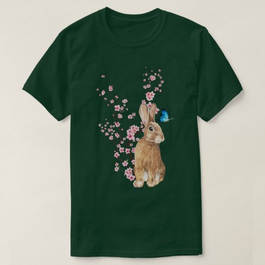 Japan Sakura Cherry Blossom Rabbit Japans T-shirt (Design voorkant)