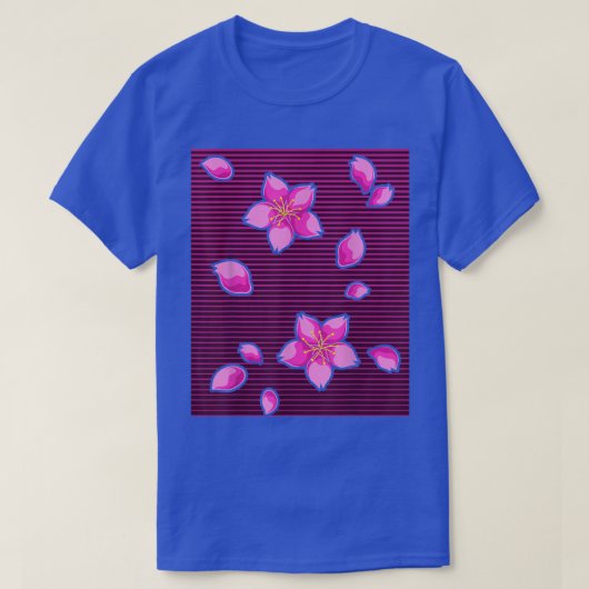 Japan Sakura Flower Blossom 80 s Vaporwave Cherry T-shirt (Design voorkant)