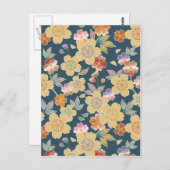 Japan, Sakura, Kimono, Origami, Chiyogami, Bloem, Briefkaart (Voorkant / Achterkant)