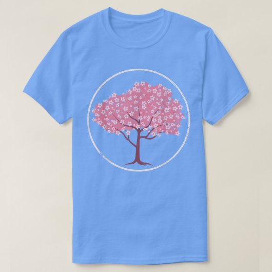 Japan Sakura Pink Flower Blossom Cherry Blo T-shirt (Design voorkant)