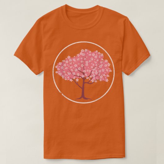Japan Sakura Pink Flower Blossom  Cherry Blo T-shirt (Design voorkant)