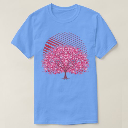 Japan Sakura Retro Cherry Blossom T-shirt (Design voorkant)