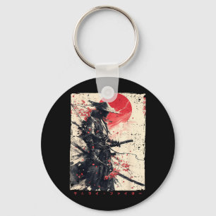 Japan Samurai krijger vechter Ukiyo inkt kunstwerk Sleutelhanger