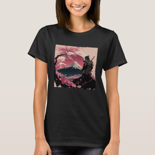 Japan Samurai Retro Sword Warrior Japans T-shirt (Voorkant)