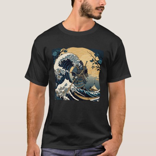 Japan Samurai Retro Sword Warrior Japans T-shirt (Voorkant)