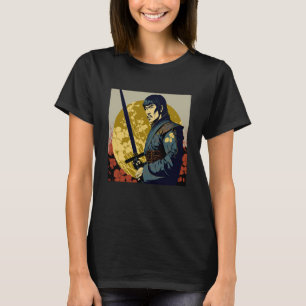 Japan Samurai Retro Vintage Zwaard Krijger Japans T-shirt
