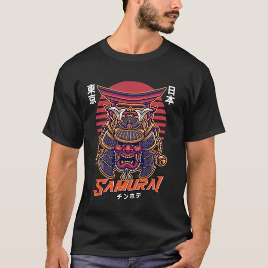 Japan Samurai Shogun Torii Shinto Shrine Gate Toky T-shirt (Voorkant)