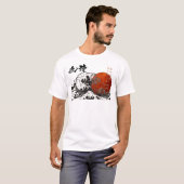 Japan Samurai soul hokusai The Great Wave T-shirt (Voorkant volledig)