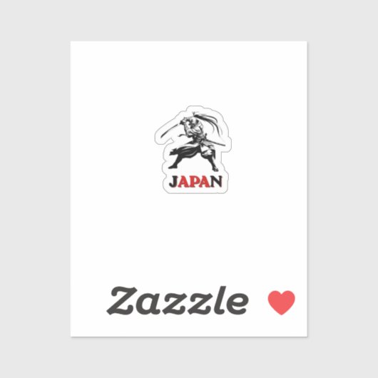 Japan Samurai Voetbal Fan Sticker (Vel)