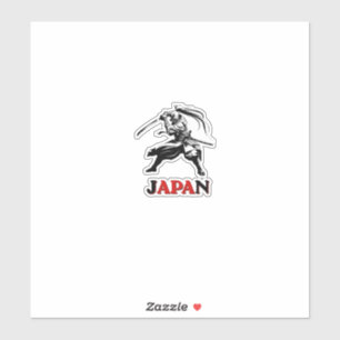 Japan Samurai Voetbal Spirit - WK Fan T-Shirt Sticker