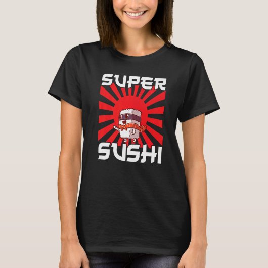 Japan Sashimi Sushi Chopsticks Sushibar Temaki T-shirt (Voorkant)