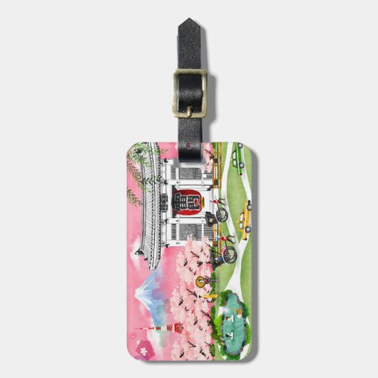 Japan Scene Bagagelabel (Voorkant verticaal)