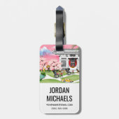 Japan Scene Bagagelabel (Achterkant verticaal)