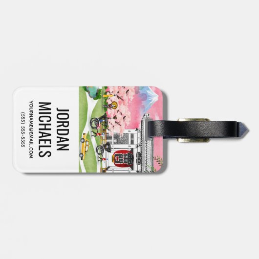 Japan Scene Bagagelabel (Achterkant horizontaal)